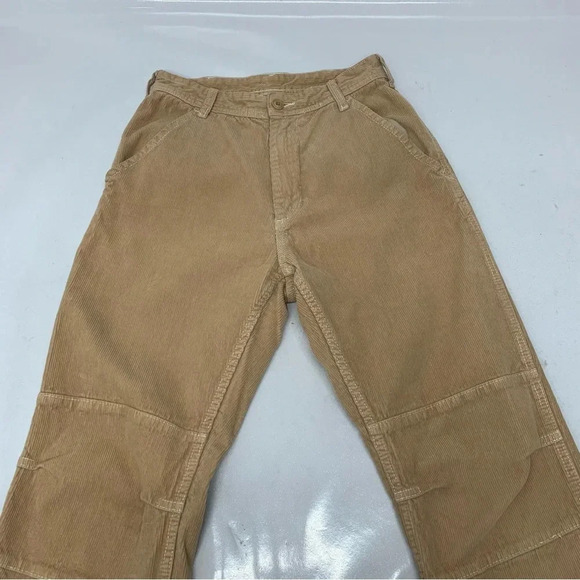 J Gait Corduroy Pants Woman Small  High Waist Straight Leg Pockets Cotton Beige - Picture 7 of 13